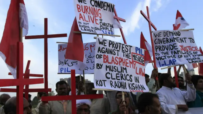مسیحی برادری کا احتجاج