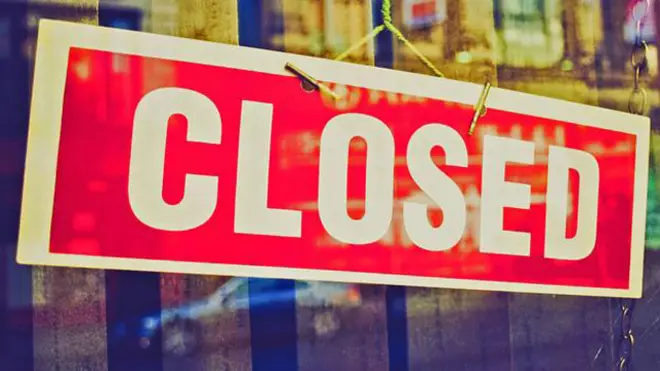 Letrero de cerrado