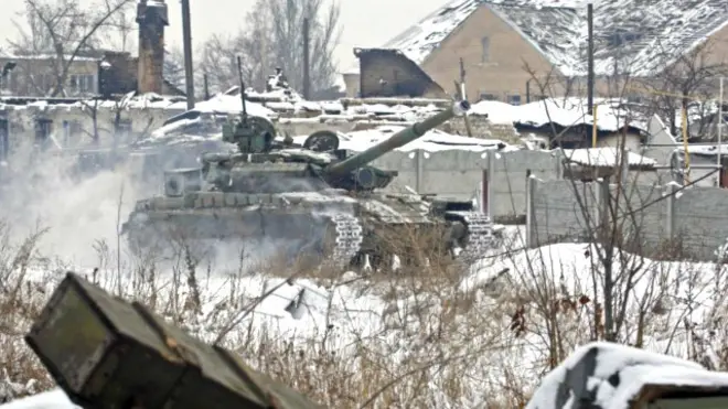 Танк в Донбассе