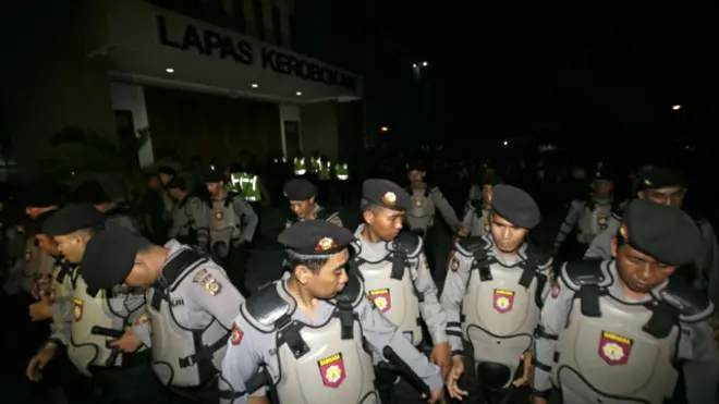 Polisi di LP Kerobokan