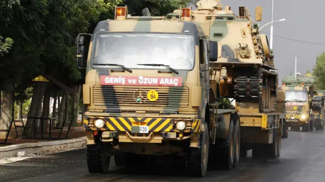 Truk militer di Kilis