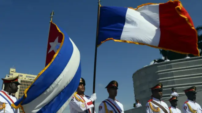 Bendera Kuba dan Prancis