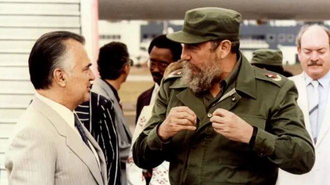 Ông Fidel Castro thăm Mexico năm 1988