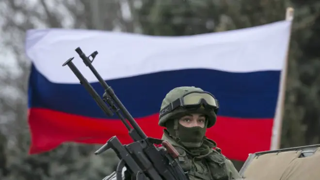 Российский солдат в Крыму