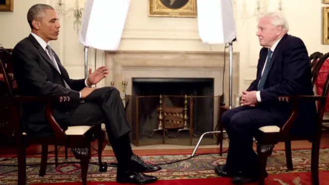 Барак Обама и Дэвид Аттенборо