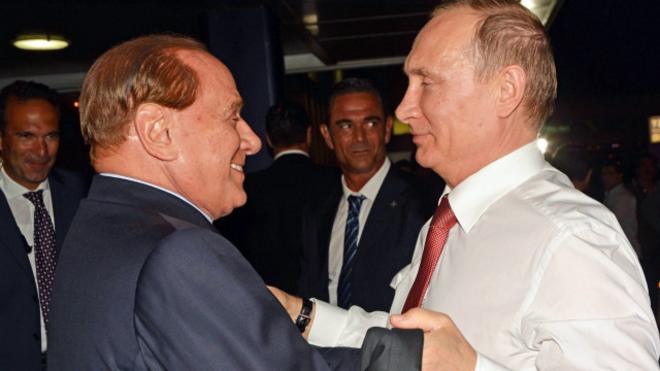 Берлускони и Путин (архивное фото)