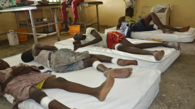 Korban serangan Boko Haram di Maiduguri, dekat Monguno