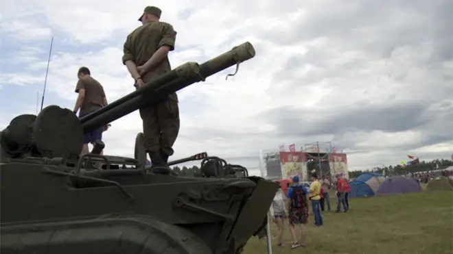 Танк на фестивале