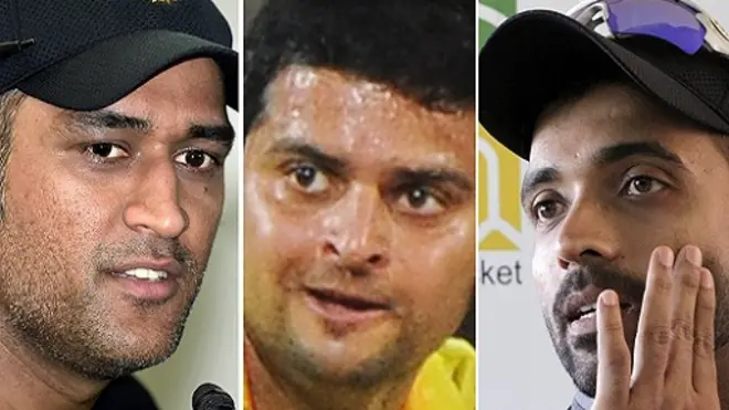 धोनी, रहाणे, रैना