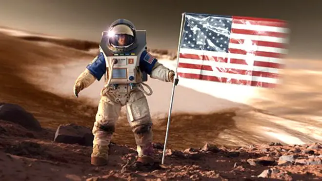 太空人在火星设计图画