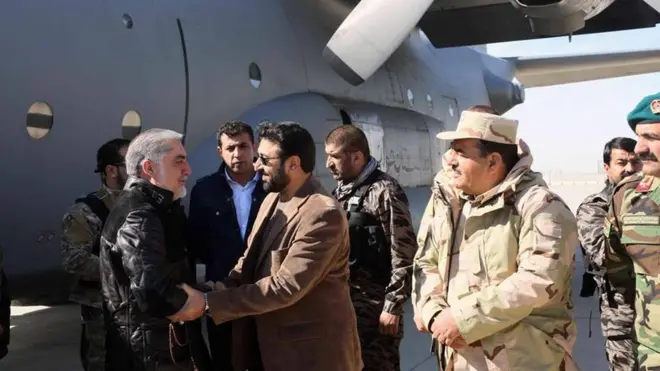 آقای عبدالله صبح امروز وارد هلمند شد