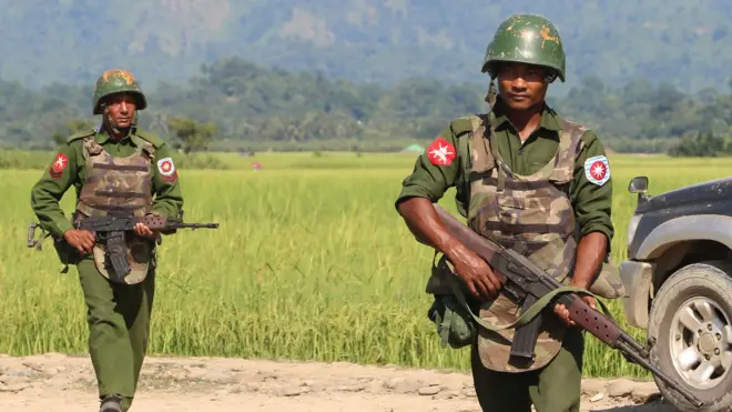 The Myanmar army launched attacks on Rohingya Muslim villages over the weekend (Photo from October)