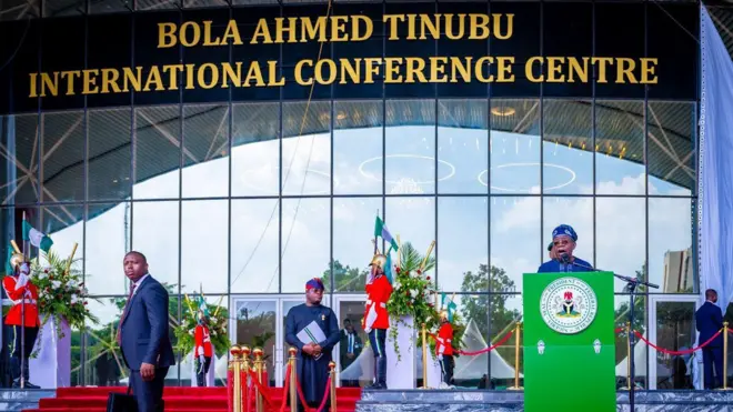Renovated Abuja International Centre wey goment rename to Ahmed Bola Tinubu International Conference Centre