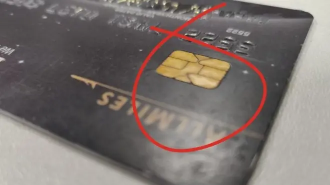 નવા કાર્ડમાં આ રીતે ચીપ લાગેલી હશે.