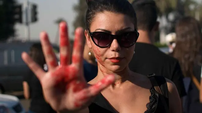 من تظاهرة مناهضة للعنف ضد المرأة، القاهرة، 2014