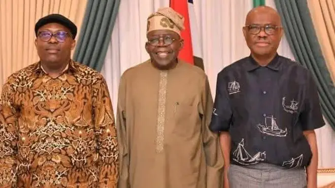 Gov. Fubara, President Tinubu and Nyesom Wike
