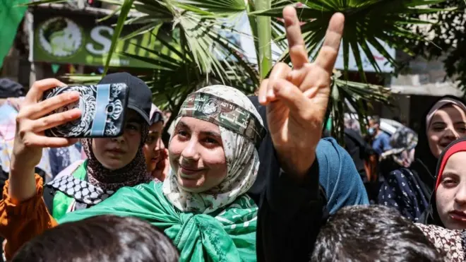 مؤيدو حماس احتفلوا بانتصارهم على إسرائيل