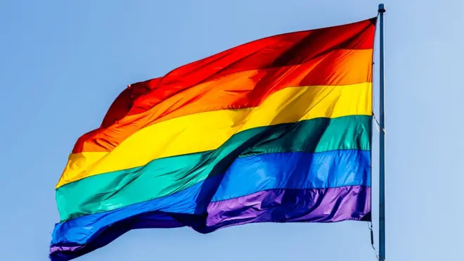 A rainbow flag