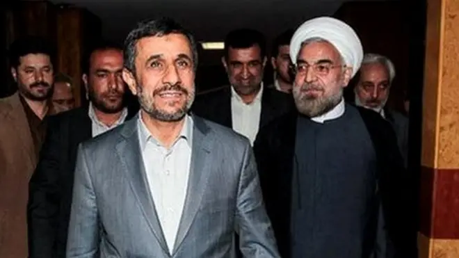 حسن روحانی و محمود احمدی‌نژاد روابط گرمی نداشته‌اند - عکس از سال ۹۲