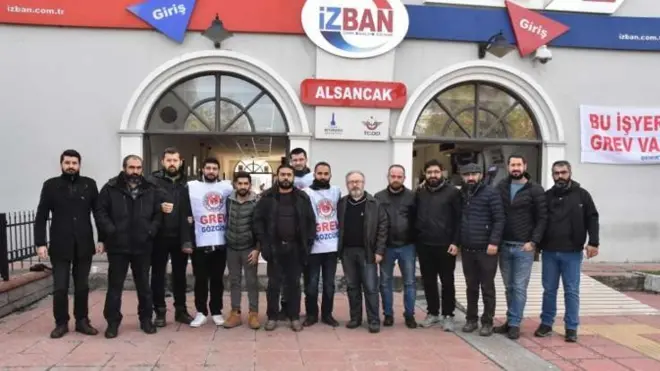 Grevdeki İZBAN işçileri