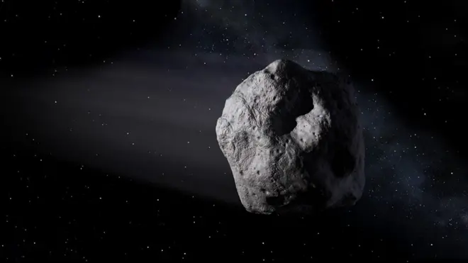 Artwork: The asteroid will pass safely by the Earth on Friday evening (GMT)