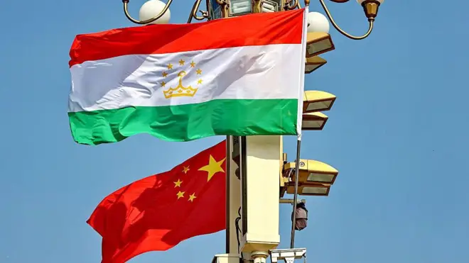 پرچم تاجیکستان و چین