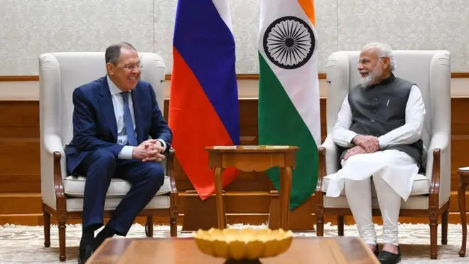 మోదీ, రష్యా విదేశాంగ మంత్రి