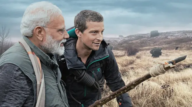 पीएम मोदी बियर ग्रिल्स के साथ