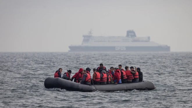 Migrants crossing the Channel