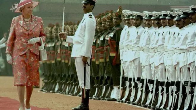 The Queen in India in 1997