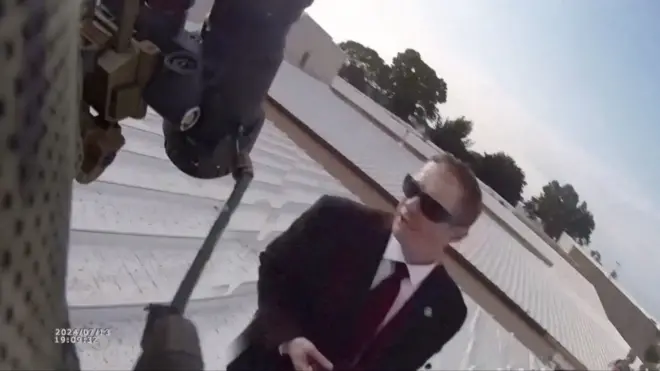 ボディーカメラの映像のスクリーンショット