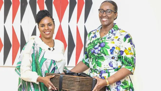 Angeline Ndayishimiye na Jeannette Kagame