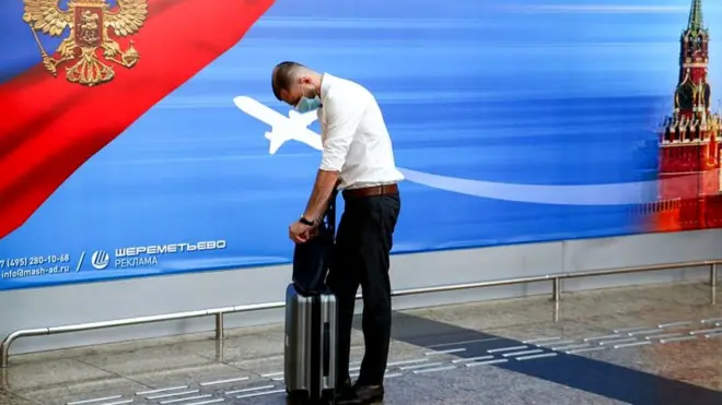 Пассажир в аэропорту Шереметьево