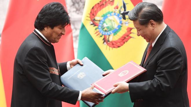 Evo Morales y Xi Jinping