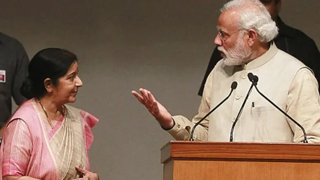सुषमा स्वराज और नरेंद्र मोदी