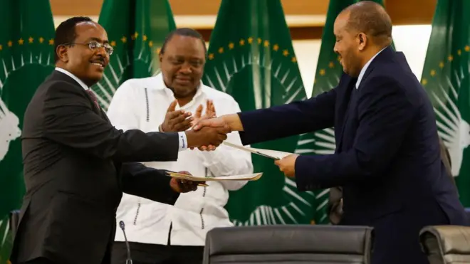 Ambaasaaddar Reedwaan Huseen fi Geetaachoo Raddaa wayita waliigaltee mallatteessan