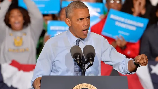 صدر اوباما نے یہ بات ہلری کلنٹن کی انتخابی مہم کی ایک ریلی میں کی