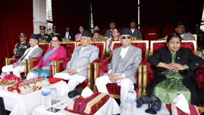 कार्यवाहक प्रधानमन्त्री केपी ओली और राष्ट्रपति पौडेल