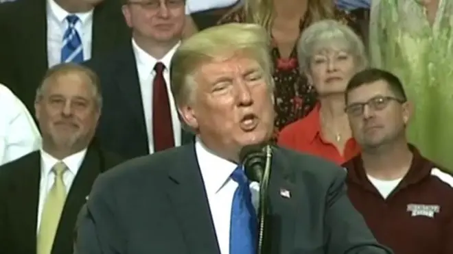 د امریکا ولسمشر ډونلډ ټرمپ د مسیسیپي په ساوټاون کې یوې ټاکنیز غونډې ته ویلي: "موږ د سعودي ملاتړ کوو.