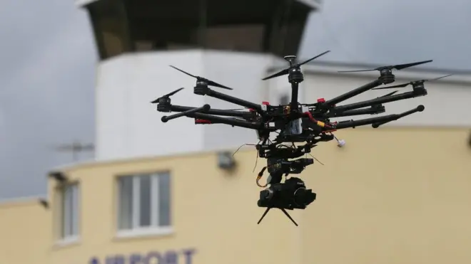 The Civil Aviation Authority said there have been four near misses recently where drones have been flown close to aircraft