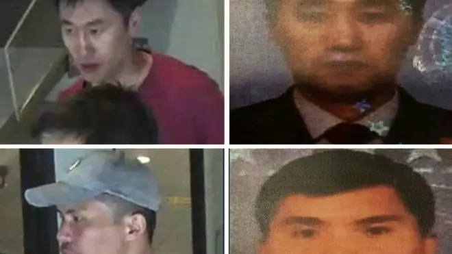 Polisi di Malaysia mencari empat pria ini yang mereka yakini terlibat dalam serangan mematikan terhadap Kim Jong-nam.