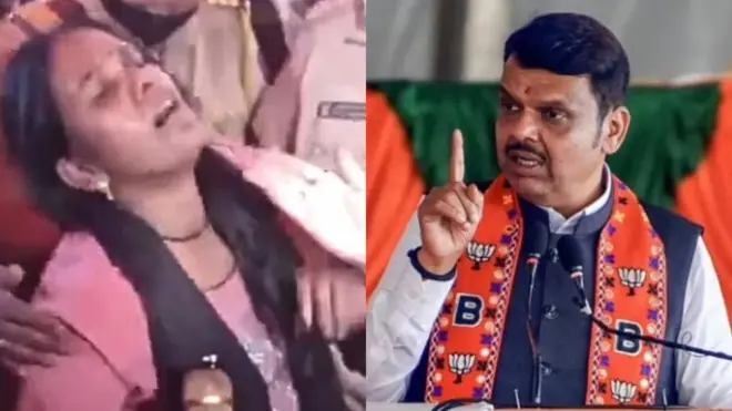 तिकीट न मिळाल्यानं भावनिक झालेली महिला कार्यकर्ती आणि भाजप नेते व मुख्यमंत्री देवेंद्र फडणवीस