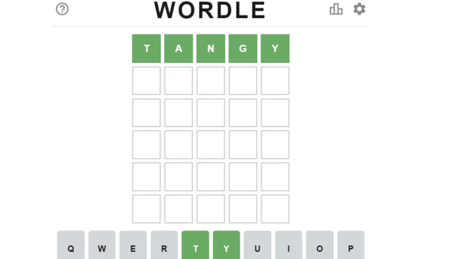 Imagen de la plataforma Wordle