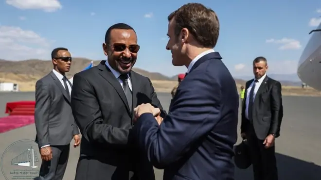 ጠቅላይ ሚኒስትር ዐብይ አህመድና ፕሬዚዳንት ማክሮ