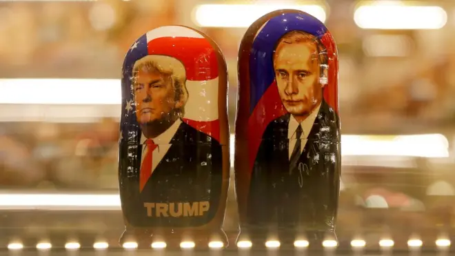 матрьошки з обличчями Трампа та Путіна