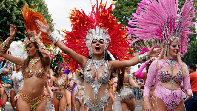 Notting Hill carnival performer created with generative AI