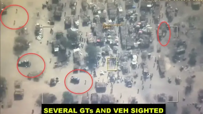 Images of airstrikes in Jili