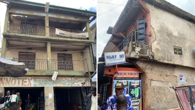 Some of di buildings wey goment wan demolish