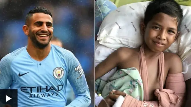 Riyad Mahrez dan Rizky, bocah penyintas gempa Palu