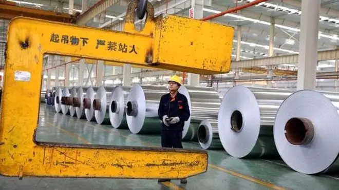 Bên trong nhà máy sản xuất nhôm ở tỉnh An Huy, Trung Quốc.